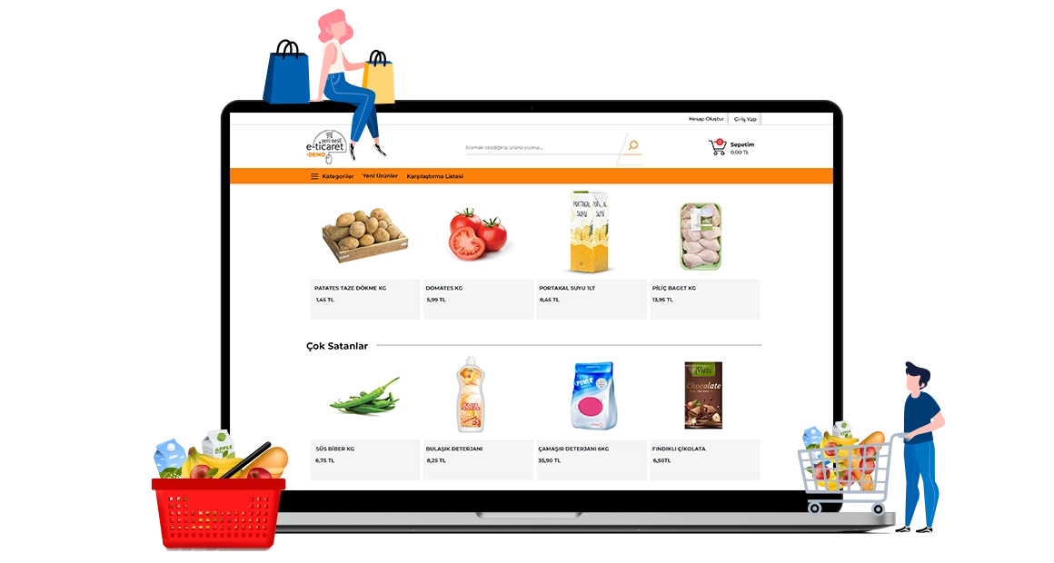 Online Market Sistemi  Nasıl Çalışmaktadır?